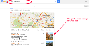 Google Search Engine Results - WV Inn